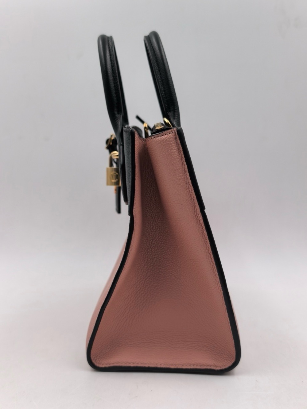 Louis Vuitton City Steamer MM Black and Dusty Pink Two-Tone Leather Satchel - Picture 7 of 14